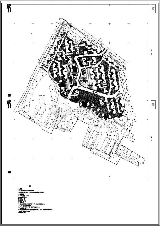 临沂市赛阳花园小区总平面规划设计CAD图纸（占地3.3万平米）-图一