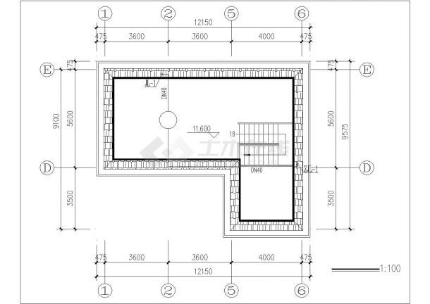 西安市某现代化乡村四层单体别墅全套给排水系统设计CAD图纸-图二