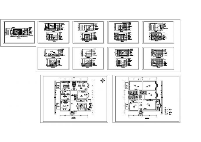 安徽某小区经典住宅装修施工CAD全套图纸_图1