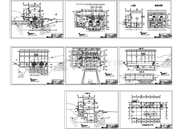 某水电站全套建筑设计cad施工图纸（含设计说明，含结构设计，含电气设计）-图一