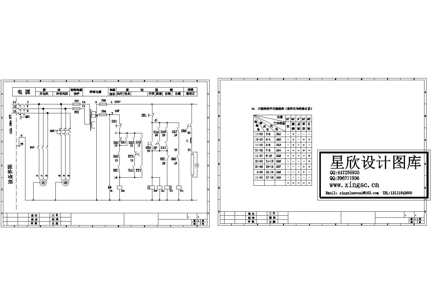 某标准型号金属剪板机床电器电气原理设计平面CAD图纸