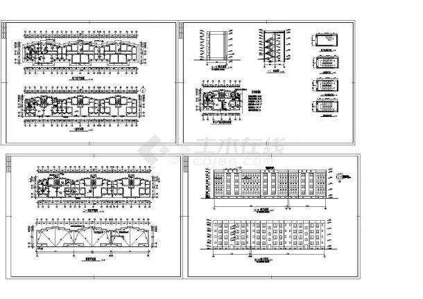 某地区多层住宅楼建筑设计施工CAD全套图纸-图一