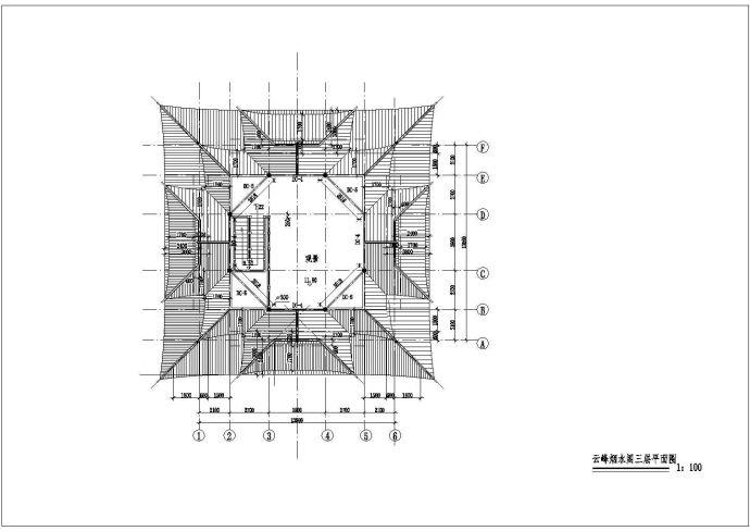 某景区多层文昌阁设计cad详细建筑施工图（含电气设计）_图1