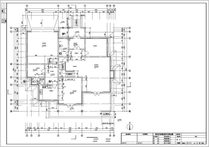银川市贝丽花园小区415平米2层砖混结构独栋别墅CAD建筑设计图纸_图1