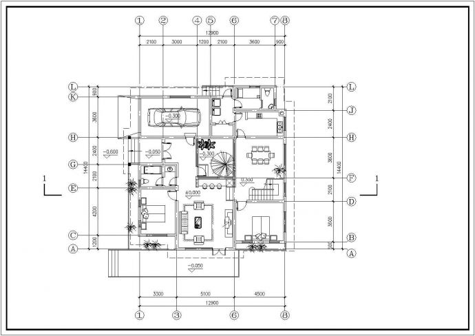 上海市嘉定区某别墅区2层混合结构独栋别墅CAD建筑设计图纸_图1