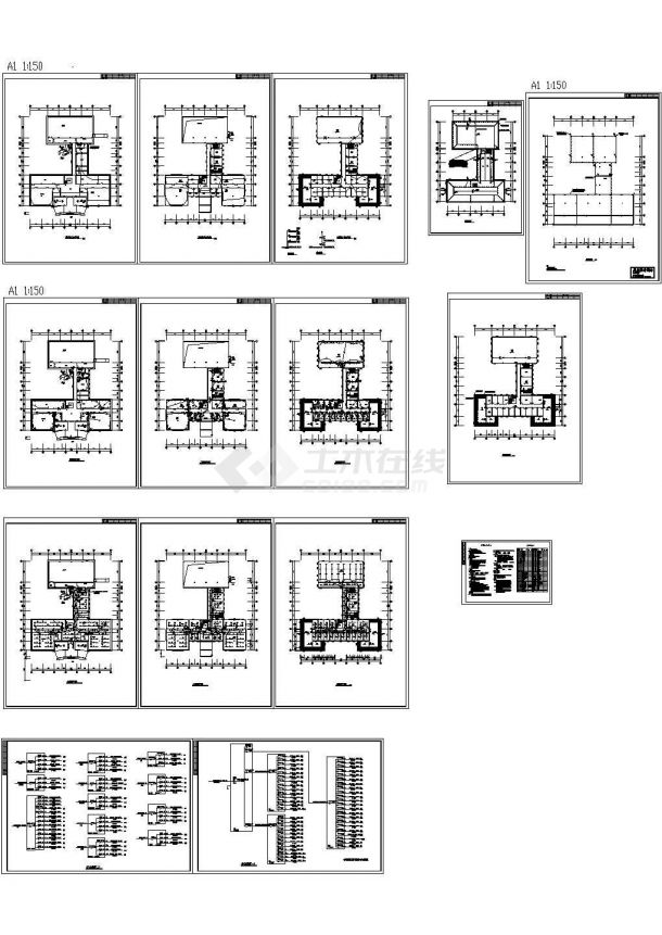 办公楼设计_长沙市某金融园3层办公楼电气设计CAD施工图-图一