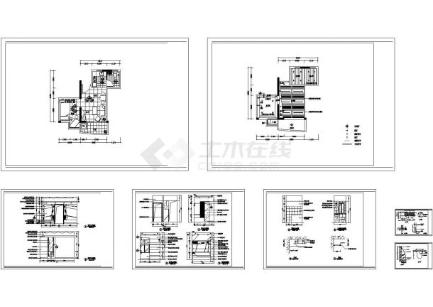 北京某住宅室内家装装修设计施工CAD全套图纸-图一