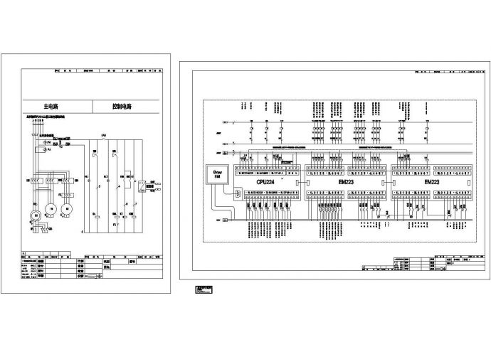 某标准型车间三辊卷板机改造电路电气系统原理设计CAD图纸_图1