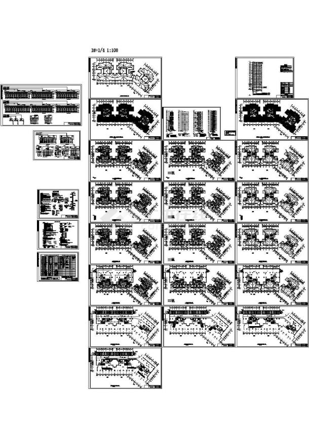 成都市武侯区某16层大型综合楼电气设计CAD施工图-图一