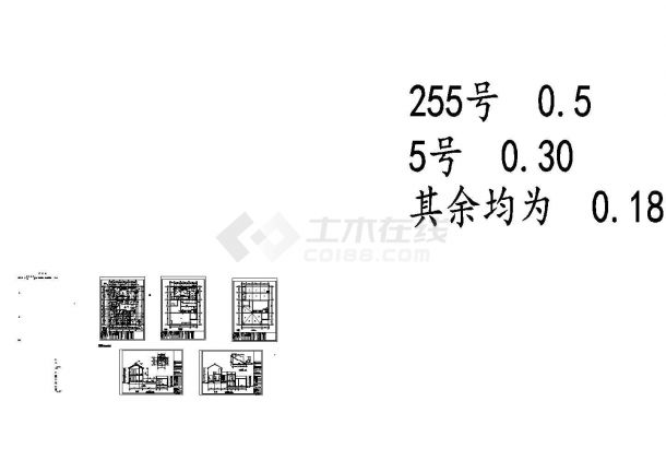 北京玻璃台村新农村别墅E户型装修CAD全套图纸-图一