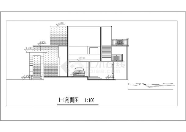 洛阳市锦乐花园小区3层砖混结构单体别墅建筑设计CAD图纸（含效果图）-图一