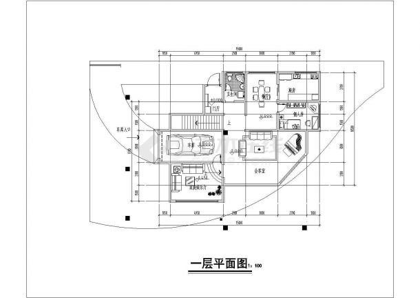 洛阳市锦乐花园小区3层砖混结构单体别墅建筑设计CAD图纸（含效果图）-图二