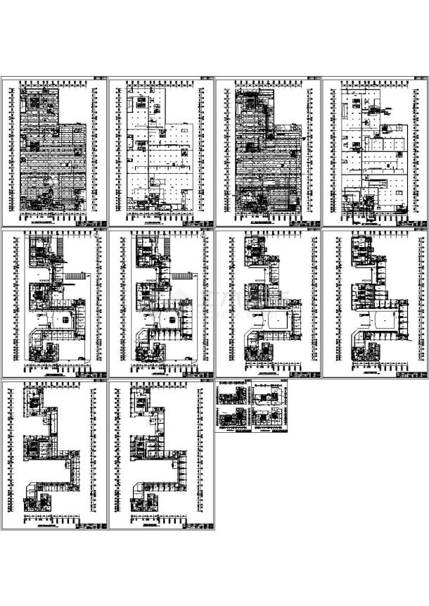 武昌市某3层综合楼照明平面设计CAD施工图-图二
