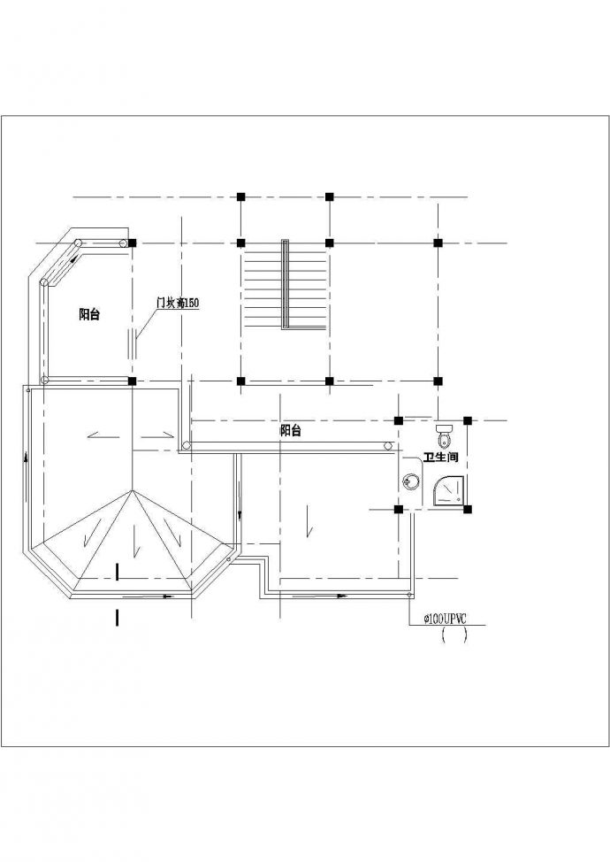 沈阳市天富家园小区3层砖混结构单体别墅建筑结构设计CAD图纸_图1
