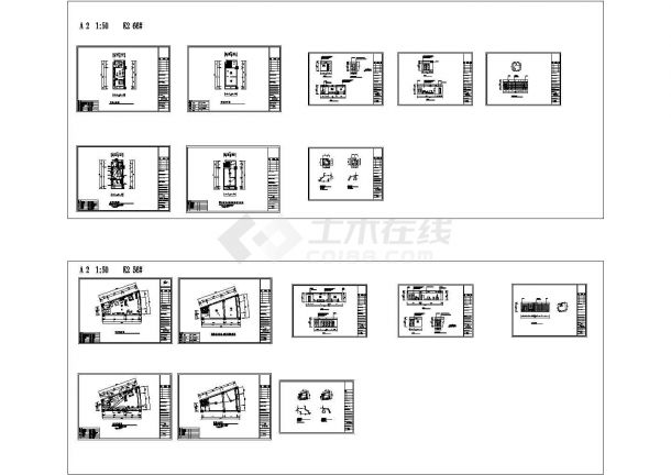 山东某小区标准间装修设计CAD全套图纸-图一