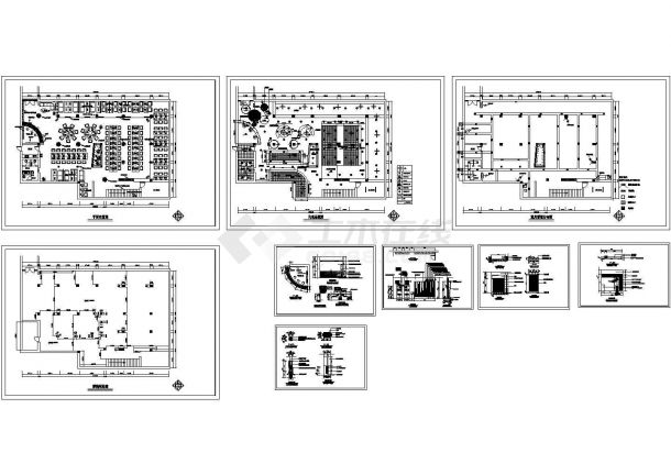 某地区大型连锁网吧装修设计施工CAD全套图纸-图一