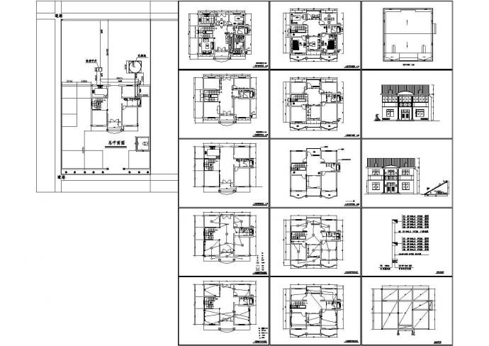 农村自建小型砖混别墅结构设计施工图CAD全套图纸_图1