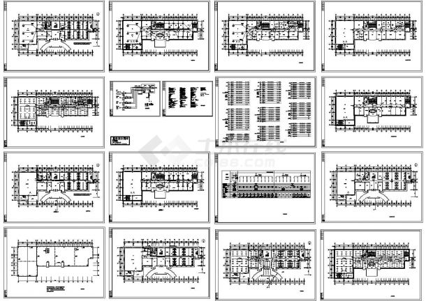 办公楼设计_兰州某单位3层办公楼全套电气设计CAD施工图-图二