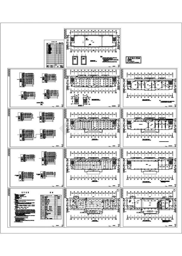 办公楼设计_长沙某4层大型电信办公楼电气设计CAD施工图-图一