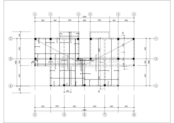 佛山市平湖新村3层砖混结构乡村别墅CAD建筑设计图纸-图一