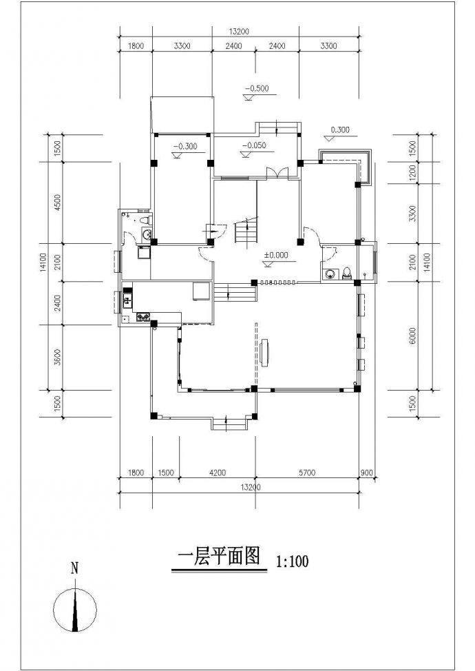 重庆市禾川新村3层砖混结构单体别墅建筑设计CAD图纸（含效果图）_图1