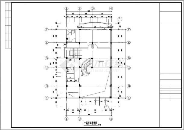 太仓市新民村4层砖混结构自建别墅楼全套CAD建筑设计图纸-图二