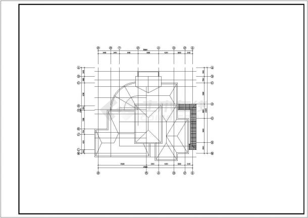 常熟市北舟花园小区3层砖混结构单体别墅CAD建筑设计图纸（含负一层）-图二