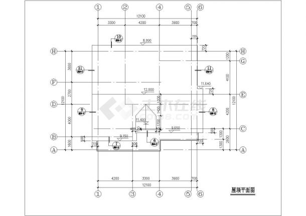 锦州市某小区560平米3层框混结构单体别墅建筑设计CAD图纸（含效果图）-图一