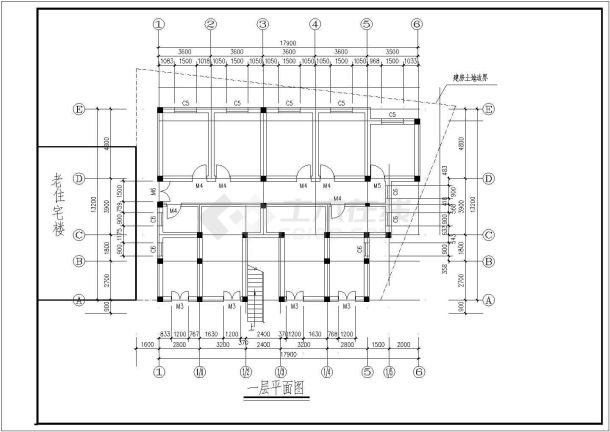 某底层车库住宅楼全套建筑结构施工设计图纸-图二