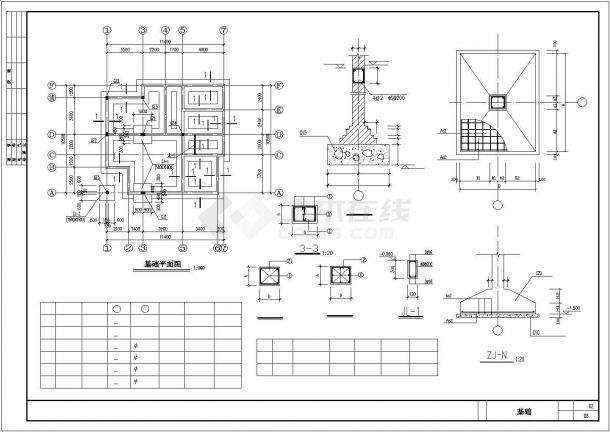 咸阳市广福村3层砖混结构独栋乡村别墅建筑设计CAD图纸（含效果图）-图二