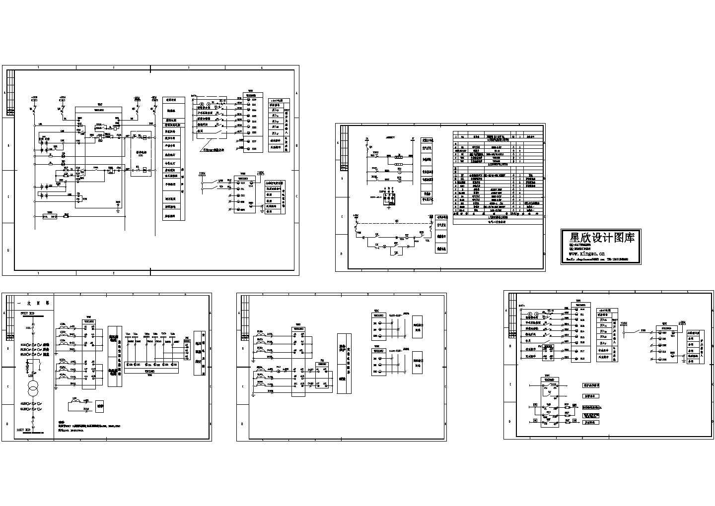 某标准型35kv主变控制电气系统原理设计CAD图纸