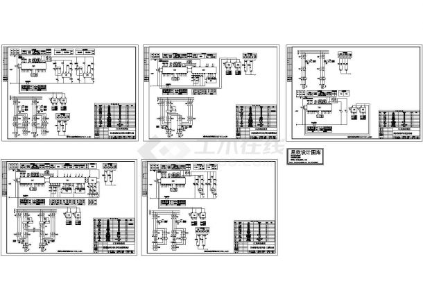 某标准型92DZ1单电源两台排烟风机电气系统原理设计CAD图纸-图一