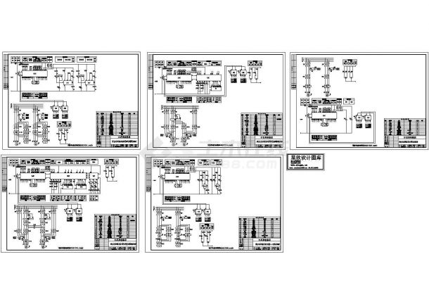 某标准型92DZ1单电源两台正压风机电气系统原理设计CAD图纸-图一