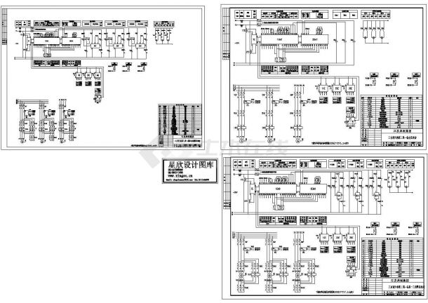 某标准型92DZ1双电源三台消火栓泵电气系统原理设计CAD图纸-图一