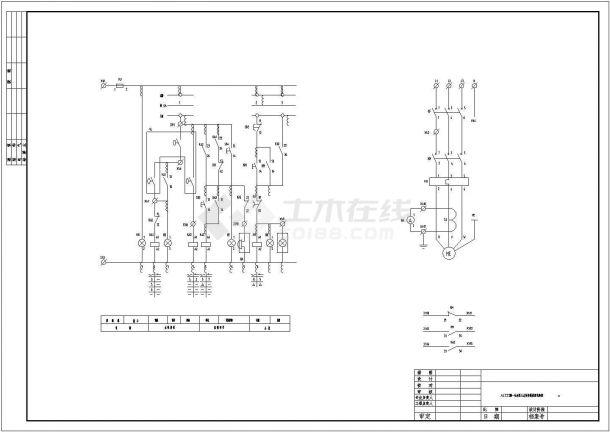 某标准型AC721型一台水泵三水位控制装置电气系统原理设计CAD图纸-图一