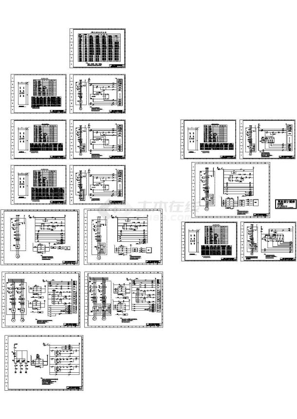 某标准型ABB软启控制电气系统原理设计CAD图纸-图一