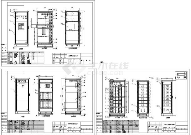 某标准型ARTU柜设备电气系统总装设计CAD图纸-图一