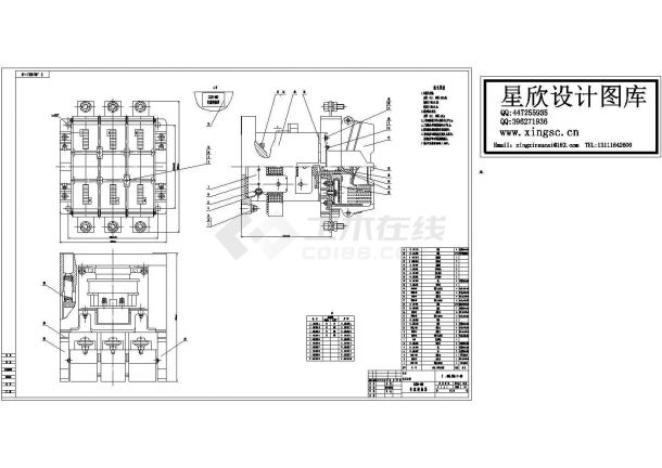 某标准型CJ20-400交流接触器电气系统总装设计CAD图纸-图一