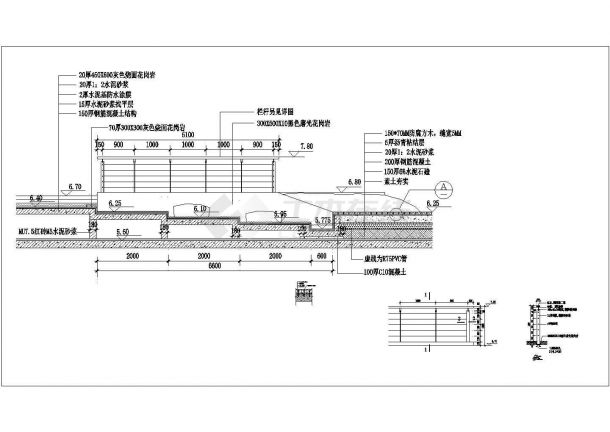 某景观工程挡土墙规划设计cad建筑施工详图-图二