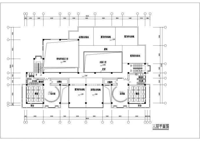 上海市某大学附属幼儿园三层混合结构教学综合楼建筑设计CAD图纸_图1