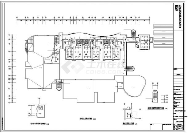 哈尔滨市某社区幼儿园3层教学楼全套电气系统设计CAD图纸-图二