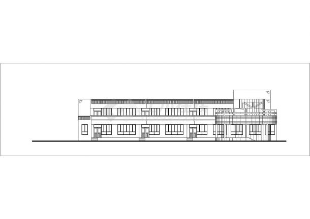 平湖市人民路某幼儿园2层砖混结构教学综合楼建筑设计CAD图纸-图一