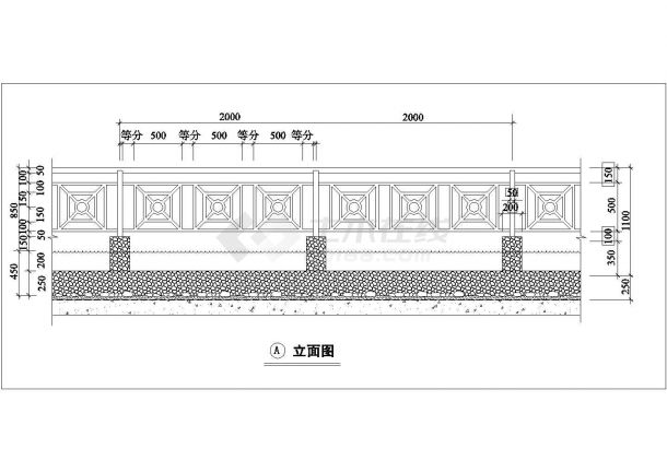 某艺术型景观栏杆设计cad 施工详图-图二