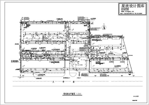 济南市某高档别墅区内部管线综合平面设计CAD施工图-图一