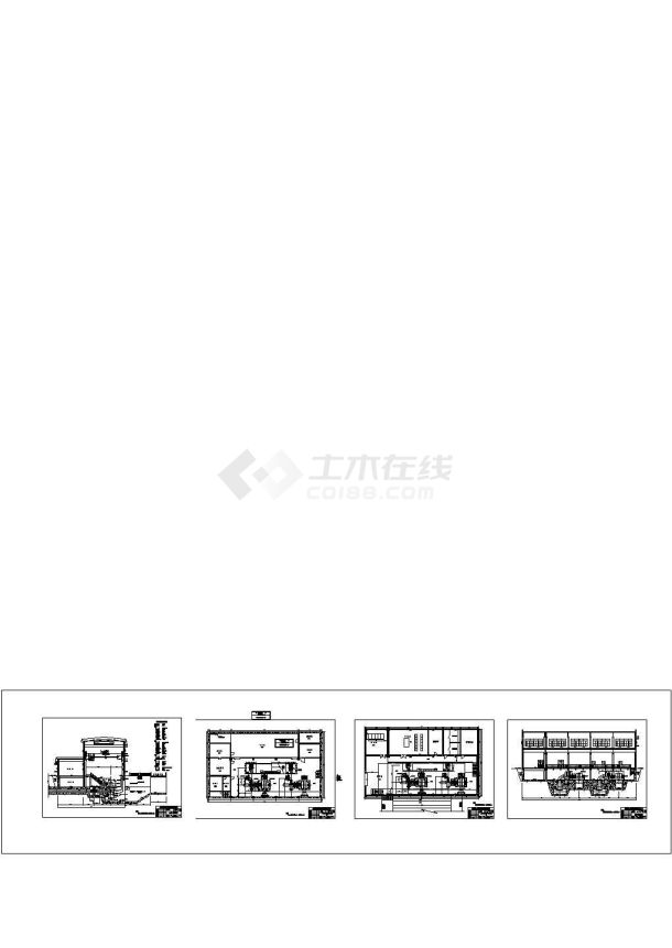 厂房设计_某电站厂房综合整套设计施工CAD图-图一