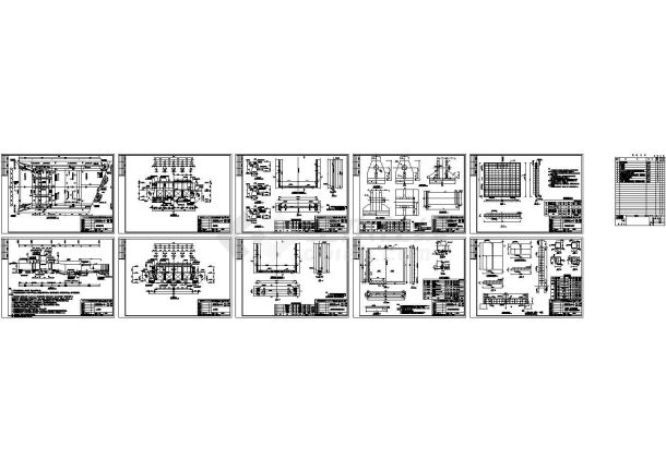 某排洪渠水闸设计CAD详图-图一