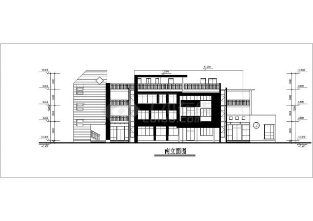 大同市平安花园小区幼儿园4层砖混结构教学楼建筑设计CAD图纸-图一