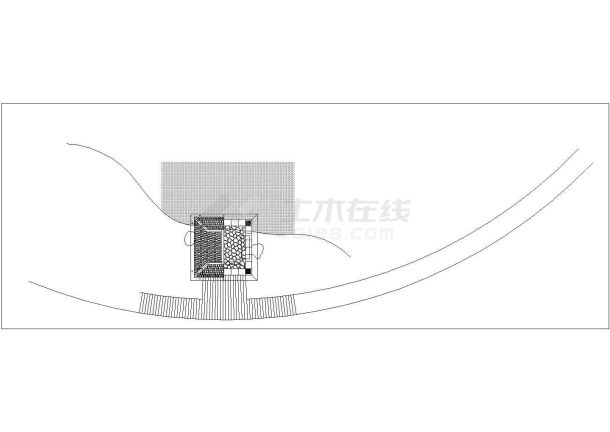 某景观亭屋设计cad建筑施工详图-图一