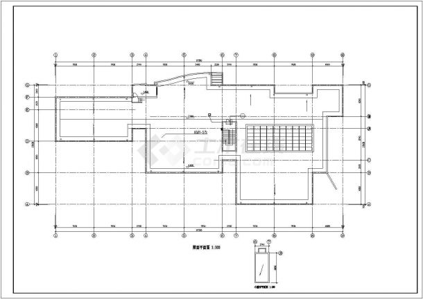 苏州市姑苏苑小区幼儿园2层框架结构教学楼平面设计CAD图纸-图一
