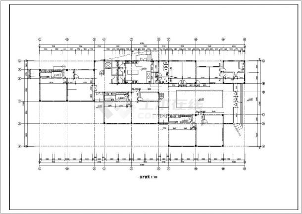 苏州市姑苏苑小区幼儿园2层框架结构教学楼平面设计CAD图纸-图二